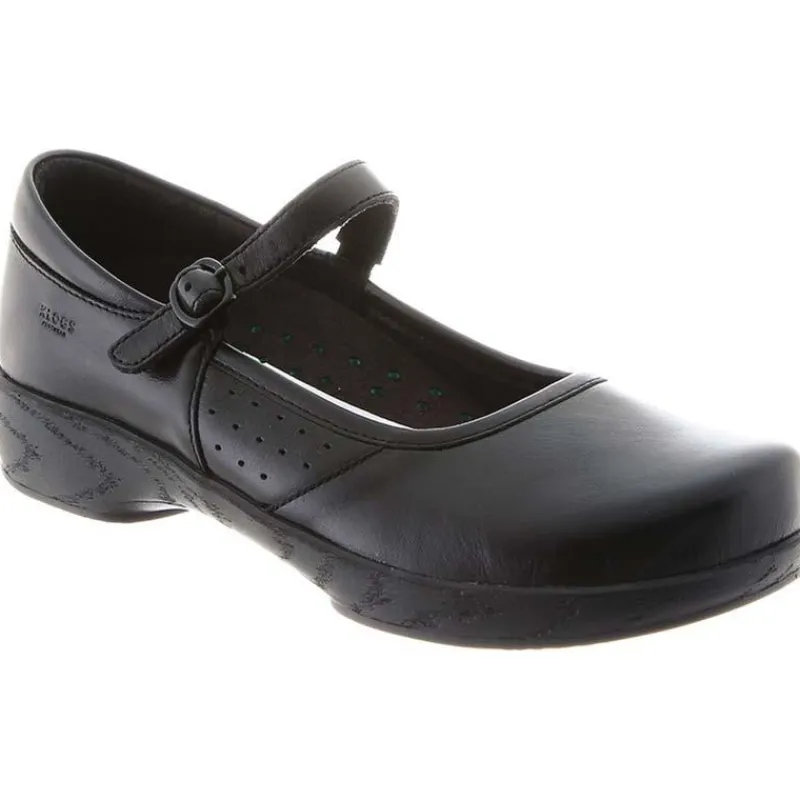 Klogs Non-Slip Shoes | Footwear*Women's Ace Leather Mary Jane Black Full Grain