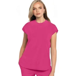 Med Couture Amp Scrub Tops*Women's Round Neck Tuckable Scrub Top