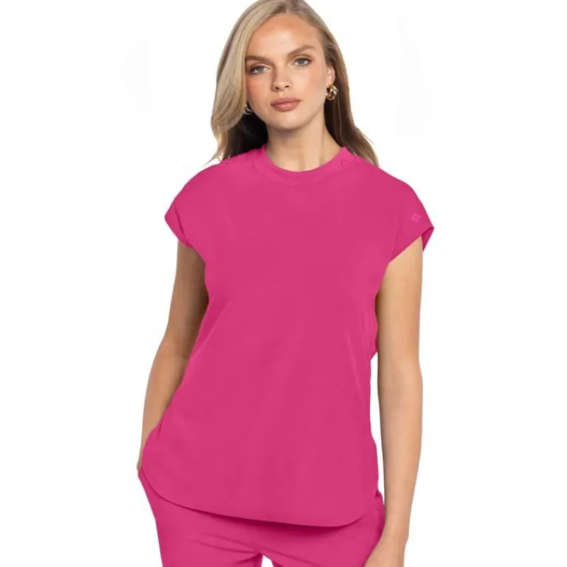 Med Couture Amp Scrub Tops*Women's Round Neck Tuckable Scrub Top
