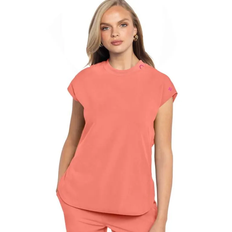 Med Couture Amp Scrub Tops*Women's Round Neck Tuckable Scrub Top