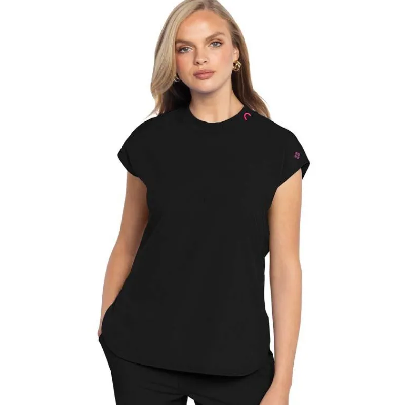 Med Couture Amp Scrub Tops*Women's Round Neck Tuckable Scrub Top
