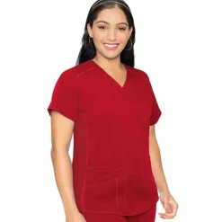 Med Couture Touch Scrub Tops*Women's V-Neck Shirttail Scrub Top