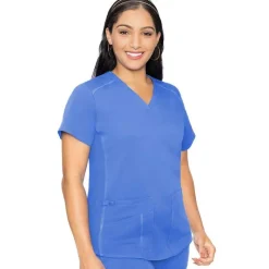Med Couture Touch Scrub Tops*Women's V-Neck Shirttail Scrub Top