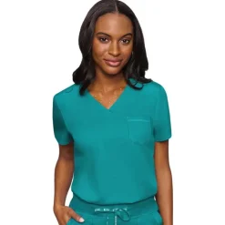 Med Couture Touch Scrub Tops*Women's V-Neck Tuck-In Scrub Top