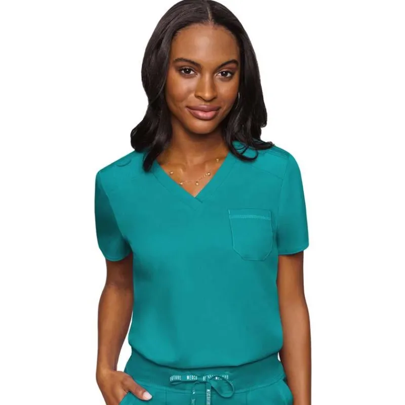 Med Couture Touch Scrub Tops*Women's V-Neck Tuck-In Scrub Top