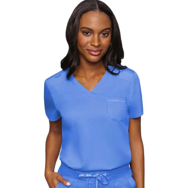 Med Couture Touch Scrub Tops*Women's V-Neck Tuck-In Scrub Top