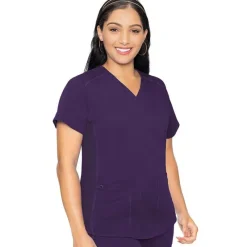Med Couture Touch Scrub Tops*Women's V-Neck Shirttail Scrub Top