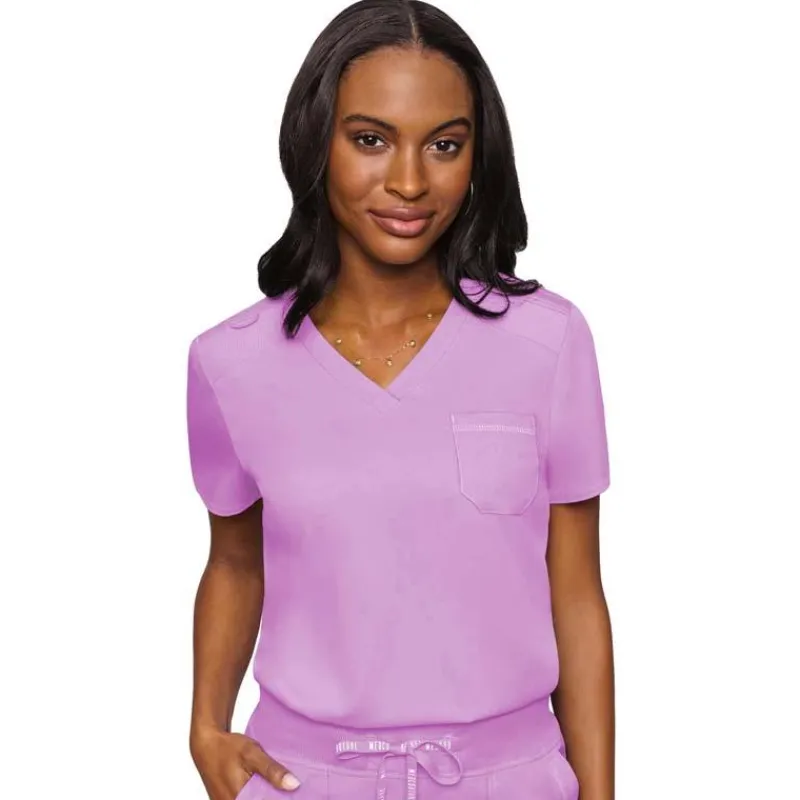 Med Couture Touch Scrub Tops*Women's V-Neck Tuck-In Scrub Top