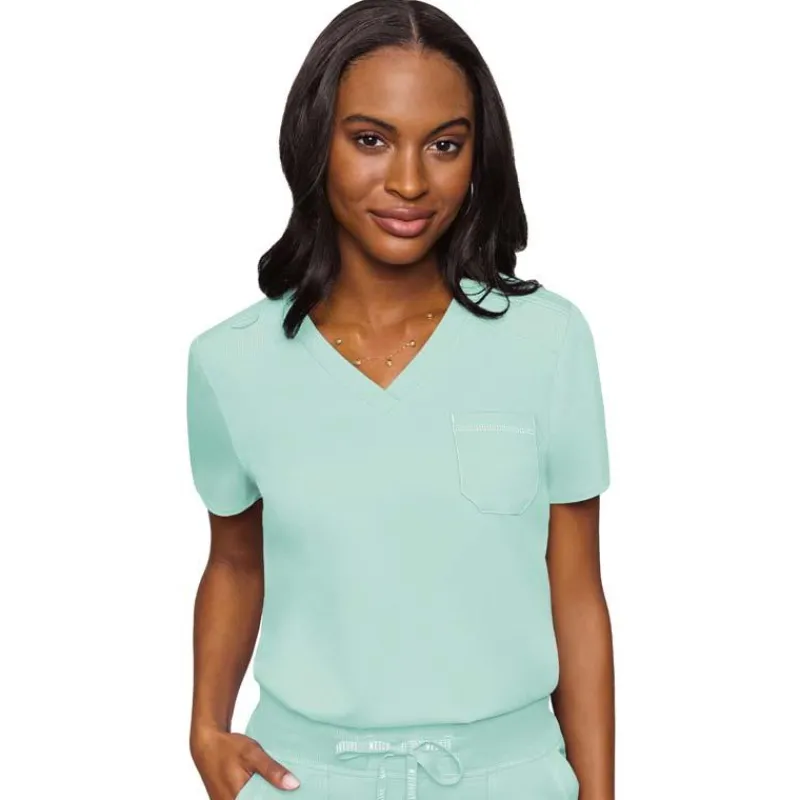 Med Couture Touch Scrub Tops*Women's V-Neck Tuck-In Scrub Top