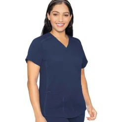 Med Couture Touch Scrub Tops*Women's V-Neck Shirttail Scrub Top