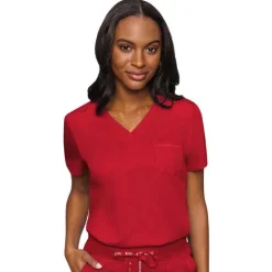 Med Couture Touch Scrub Tops*Women's V-Neck Tuck-In Scrub Top