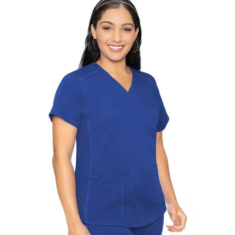 Med Couture Touch Scrub Tops*Women's V-Neck Shirttail Scrub Top