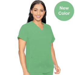Med Couture Touch Scrub Tops*Women's V-Neck Shirttail Scrub Top