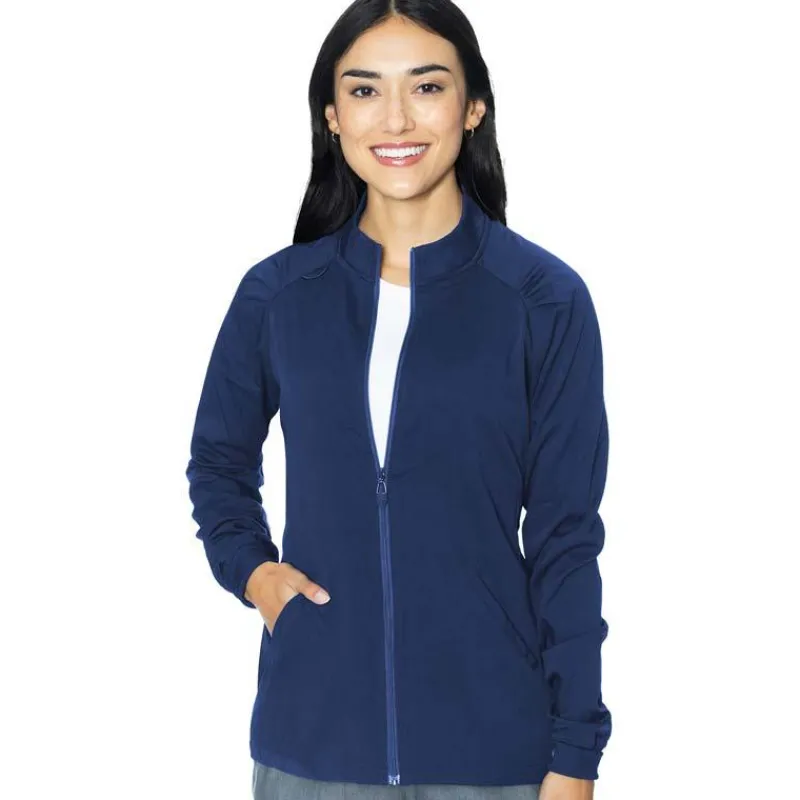 Med Couture Touch Lab Coats & Jackets*Women's Raglan Warm-Up Scrub Jacket