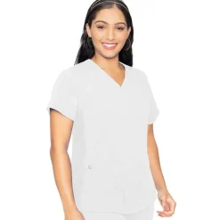 Med Couture Touch Scrub Tops*Women's V-Neck Shirttail Scrub Top