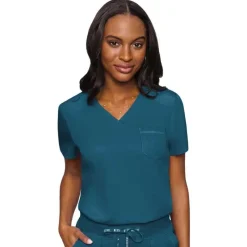 Med Couture Touch Scrub Tops*Women's V-Neck Tuck-In Scrub Top