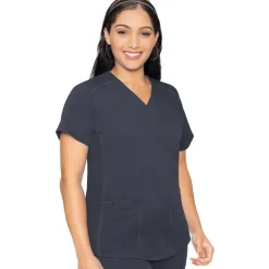 Med Couture Touch Scrub Tops*Women's V-Neck Shirttail Scrub Top