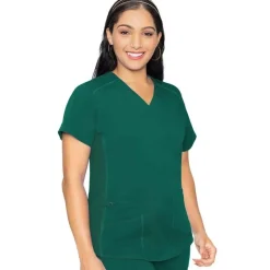 Med Couture Touch Scrub Tops*Women's V-Neck Shirttail Scrub Top
