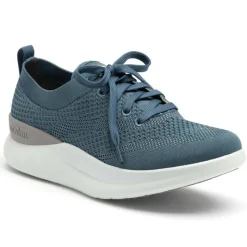 Moshn by KLOGS Footwear | Non-Slip Healthcare*Women's Leap Knit Athletic Oxford Blue Stone