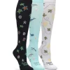 Nursemates Gait Belts & Hosiery*Women's 3-Pack Endangered Species Theme Compression Socks Multicolor