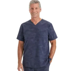 Healing Hands Scrub Tops*Purple Label by Camo Men's Jack V-Neck Scrub Top