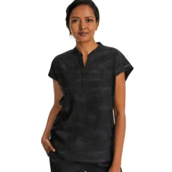 Healing Hands Scrub Tops*Purple Label by Camo Women's Journey Mandarin Collar Scrub Top