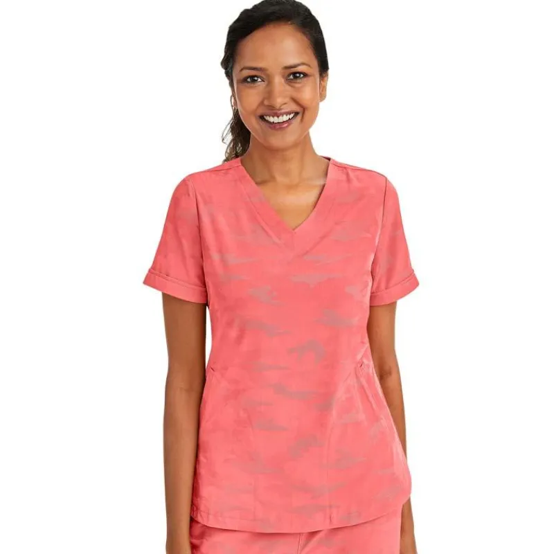 Healing Hands Scrub Tops*Purple Label by Camo Women's Joy V-Neck Scrub Top