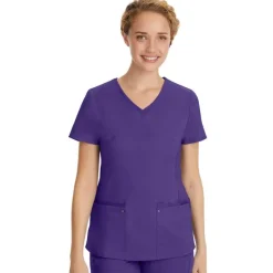 Healing Hands Scrub Tops*Purple Label by Women's Juliet V-Neck Scrub Top
