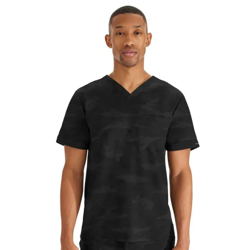 Healing Hands Scrub Tops*Purple Label by Camo Men's Jack V-Neck Scrub Top