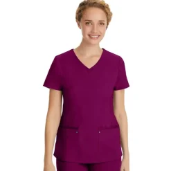 Healing Hands Scrub Tops*Purple Label by Women's Juliet V-Neck Scrub Top