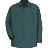 Red Kap Work Shirts*Men's Long Sleeve Wrinkle Resistant Cotton Work Shirt