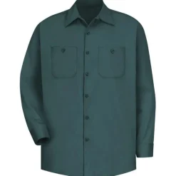 Red Kap Work Shirts*Men's Long Sleeve Wrinkle Resistant Cotton Work Shirt