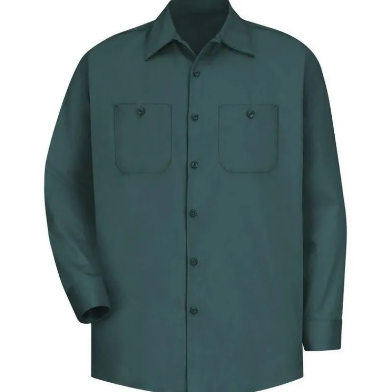 Red Kap Work Shirts*Men's Long Sleeve Wrinkle Resistant Cotton Work Shirt