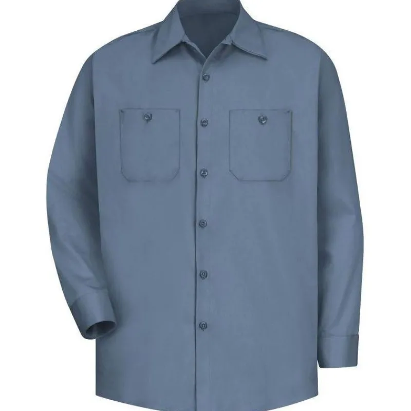 Red Kap Work Shirts*Men's Long Sleeve Wrinkle Resistant Cotton Work Shirt