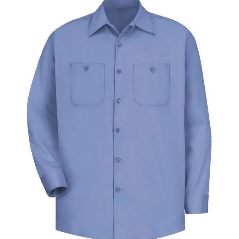 Red Kap Work Shirts*Men's Long Sleeve Wrinkle Resistant Cotton Work Shirt