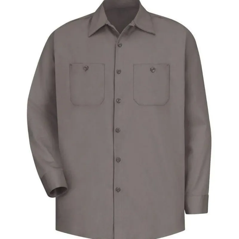 Red Kap Work Shirts*Men's Long Sleeve Wrinkle Resistant Cotton Work Shirt