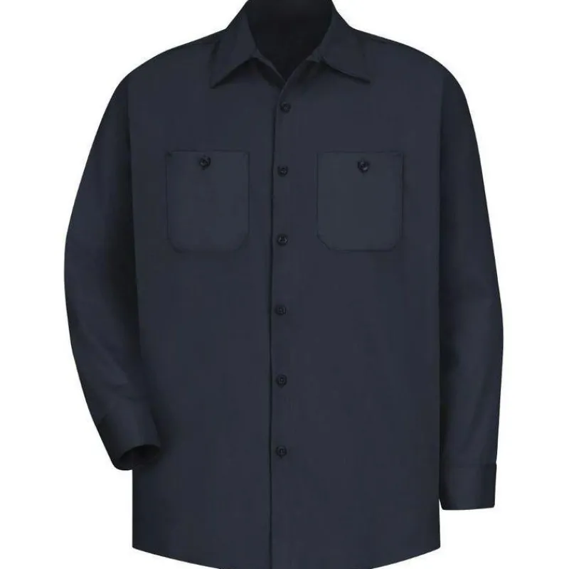 Red Kap Work Shirts*Men's Long Sleeve Wrinkle Resistant Cotton Work Shirt