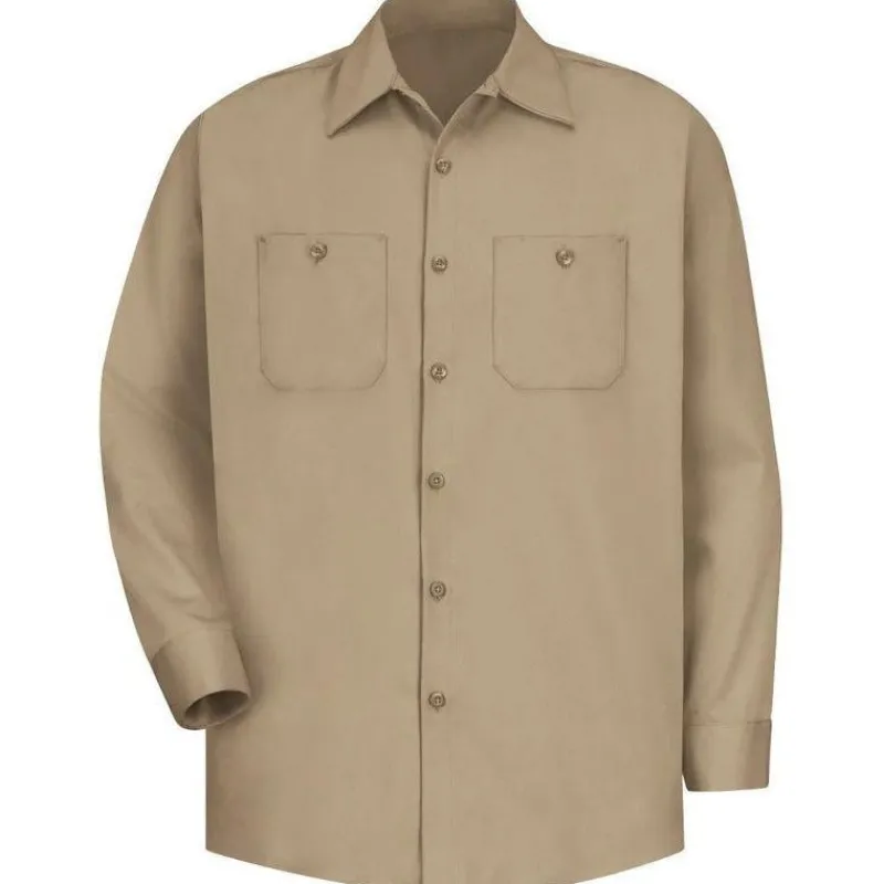 Red Kap Work Shirts*Men's Long Sleeve Wrinkle Resistant Cotton Work Shirt