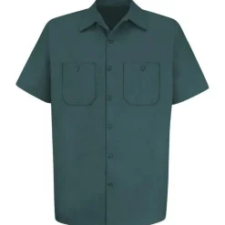 Red Kap Work Shirts*Men's Short Sleeve Wrinkle Resistant Cotton Work Shirt