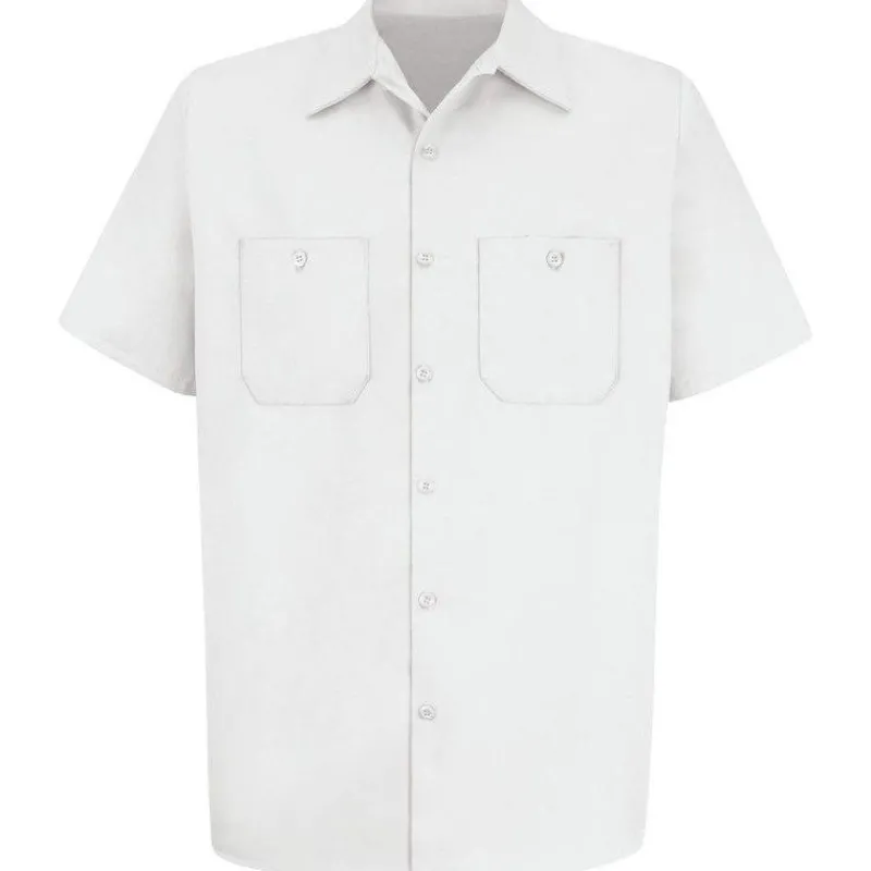 Red Kap Work Shirts*Men's Short Sleeve Wrinkle Resistant Cotton Work Shirt