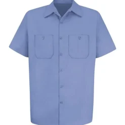 Red Kap Work Shirts*Men's Short Sleeve Wrinkle Resistant Cotton Work Shirt