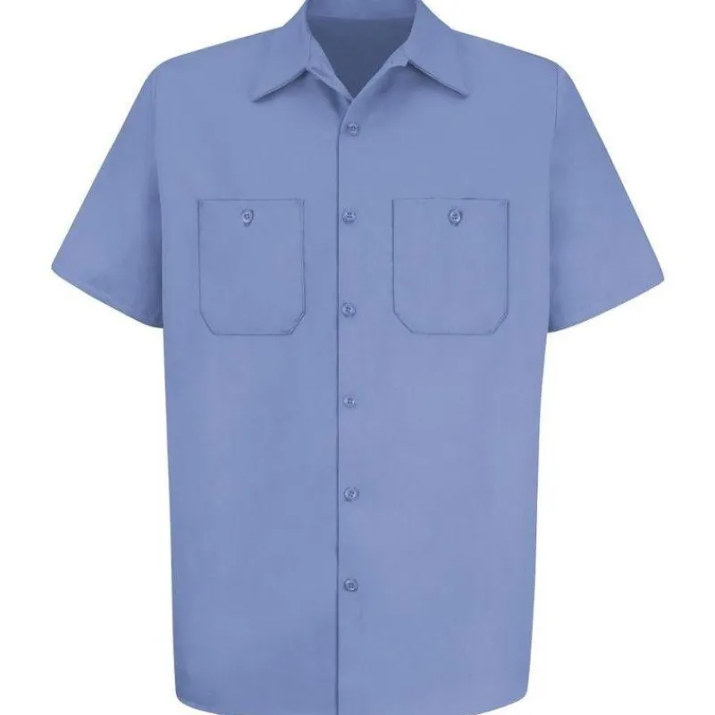Red Kap Work Shirts*Men's Short Sleeve Wrinkle Resistant Cotton Work Shirt