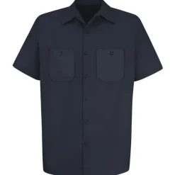 Red Kap Work Shirts*Men's Short Sleeve Wrinkle Resistant Cotton Work Shirt