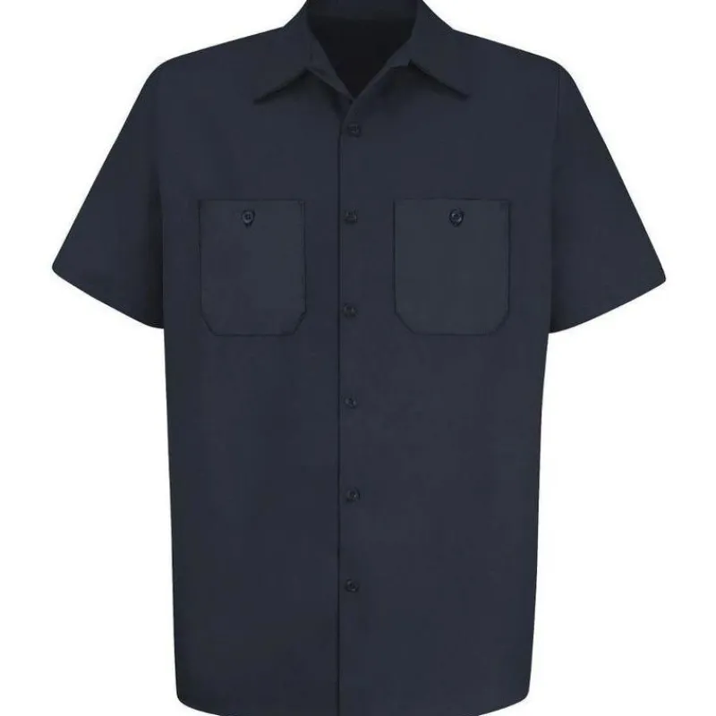 Red Kap Work Shirts*Men's Short Sleeve Wrinkle Resistant Cotton Work Shirt
