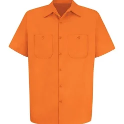 Red Kap Work Shirts*Men's Short Sleeve Wrinkle Resistant Cotton Work Shirt