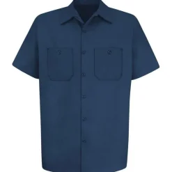 Red Kap Work Shirts*Men's Short Sleeve Wrinkle Resistant Cotton Work Shirt