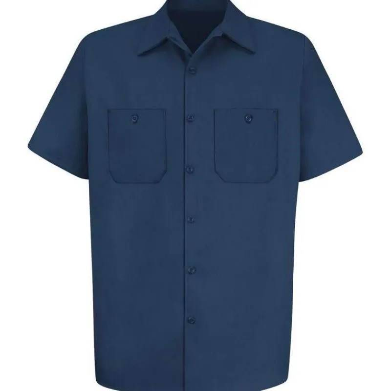 Red Kap Work Shirts*Men's Short Sleeve Wrinkle Resistant Cotton Work Shirt