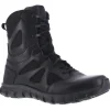 Reebok Non-Slip Boots | Tactical*Duty Men's 8" Sublite Cushion Tactical Side Zip Boot Black