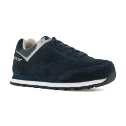 Reebok Athletic*Leelap Suede Leather Retro Oxford Steel Toe Shoes Navy Blue