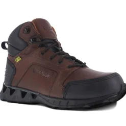 Reebok Non-Slip Shoes | Athletic*Men's 6" Zigkick Work Carbon Toe Internal Met Guard Athletic Work Boot Dark Brown